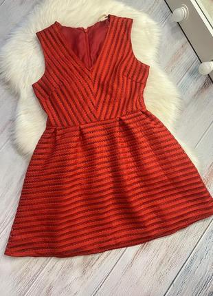 Червоний сарафан, сукня h&m