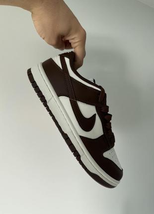 Крутейшие женские кроссовки nike sb dunk low cacao wow коричневые5 фото