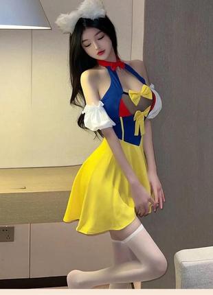 Ігровий комплект жіночої білизни - костюм білосніжки для рольових ігор m жовтий (00500/9)2 фото