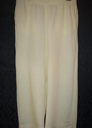 Льняные свободные брюки палаццо hm3 фото