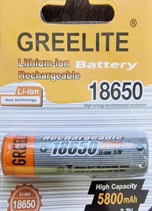 Аккумулятор li-on 18650  2000 мач greelite №1610