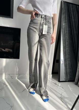 Джинси zara wide leg сірі3 фото