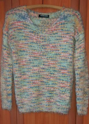Яркий пушистый свитер травка fashion union2 фото