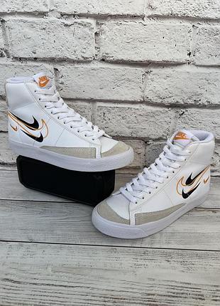 Кроссовки кед оригинал nike blazer mid'77 кожа 37.5р.23.5см.