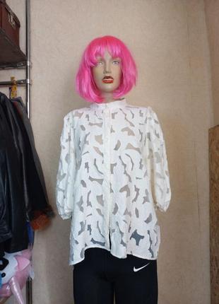 Нежнейшая блуза датского бренда levete room с пышными рукавами 46-48 размер4 фото