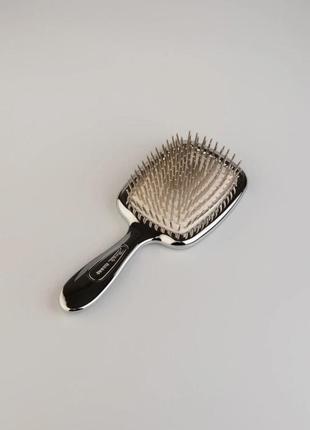 Щітка для волосся із дзеркальцем сріблястий janeke 1830 hairbrush with mirror silver