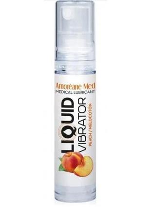 Стимулювальний лубрикант від amoreane med: liquid vibrator — peach ( рідкий вібратор), 10 ml, іспанія