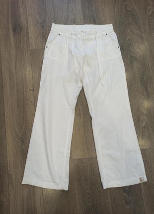 Легкі літні штани злегка розкльошені льон і бавовна германія3 фото
