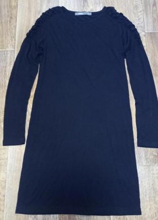 Плаття, сукня чорна, тонкий трикотаж. troll. xs/s.