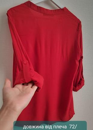 Блузка красная, рубашка s5 фото