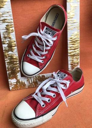 Кеди  converse червоні  красные оригинал