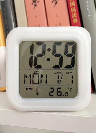 Годинник хамелеон із датчиком температури та будильником no1766