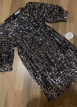 Сукня блискуча святкова з пайєтками zara