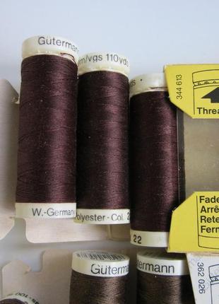 Нитки швейные для стежки, квилтинга, печворка. нитки gütermann пр-во германия. суперкрепкая нить 100 метров.