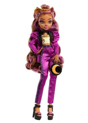 Игровой набор с куклой monster high clawdeen wolf doll в monster ball party кукла монстр клодин вульф вечеринка бал монстров монстер хай mattel4 фото