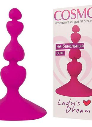 Втулка анальная цвет розовый, l 80 мм d 10x21x17 мм