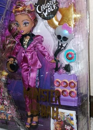 Игровой набор с куклой monster high clawdeen wolf doll в monster ball party кукла монстр клодин вульф вечеринка бал монстров монстер хай mattel9 фото