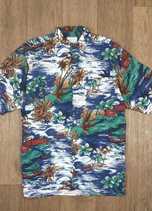 Рубашка burton сорочка гавайська гавайка пляжна теніска чоловіча шведка вінтажна вінтаж