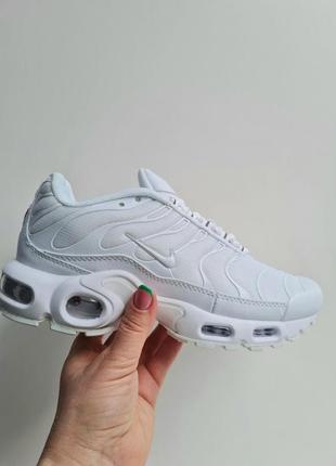 Текстильные кроссовки nike air max tn+ white10 фото