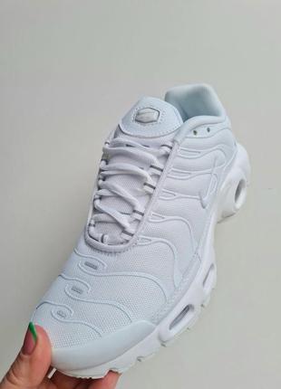 Текстильные кроссовки nike air max tn+ white7 фото