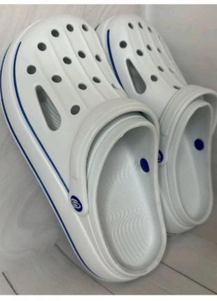 Нові мегалегкі зручні крокси/сабо/шлюпці в білому кольорі, розмір 41-45