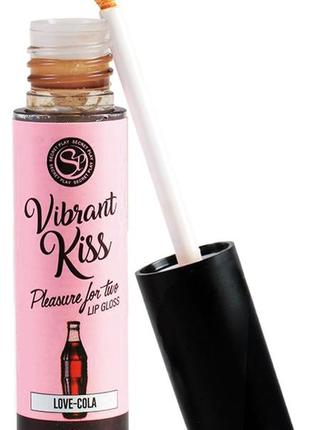 Блеск для губ с вибрацией secret play - lip gloss vibrant kiss cola, 6 грамм2 фото