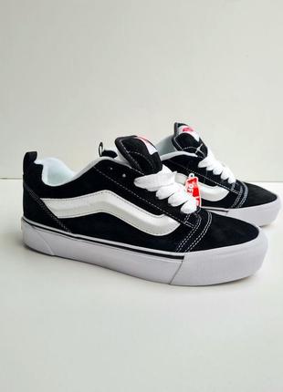 Кеди vans knu old school black white1 фото