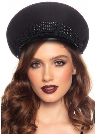 Офіцерський капелюх festival officer hat від rhinestone leg avenue, чорний