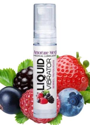 Лубрикант для клітора amoreane med: liquid vibrator - berries (рідкий вібратор), 10 ml