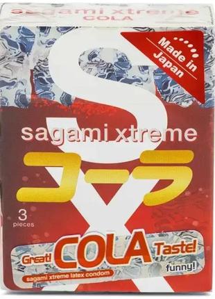 Презервативы из натурального латекса sagami xtreme cola 3 шт япония