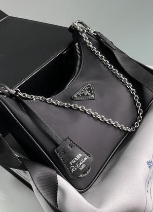 Сумка prada re-edition 2005 re-nylon bag black3 фото