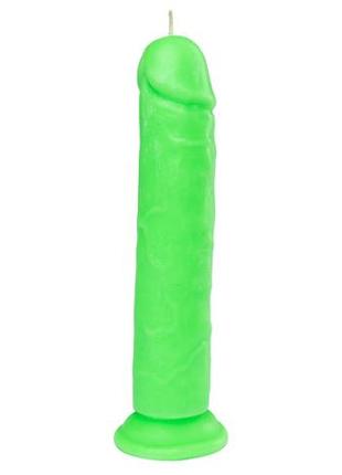 Свеча love flame - dildo roma green fluor, cps03-green