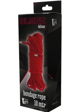 Червона мотузка для бондажу blaze deluxe bondage rope 10m red