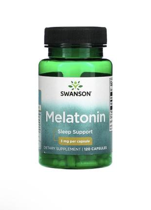 Мелатонін - 3 мг - 120 капсул - swanson1 фото