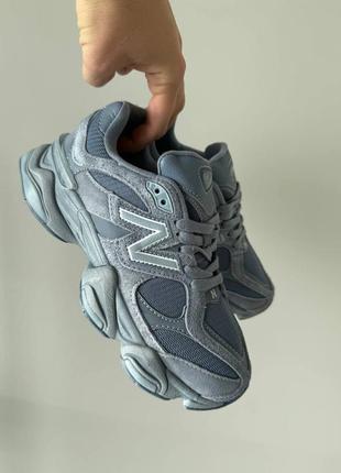 Кроссовки серые с голубым nb 9060 artic grey/blue6 фото