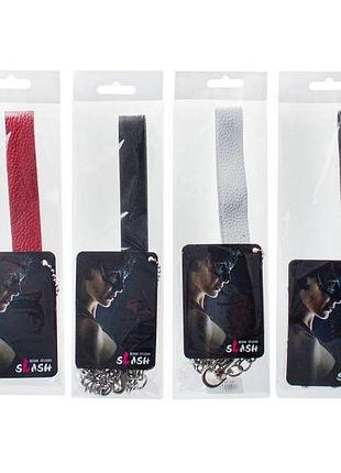 Поводок leather leash, red 2