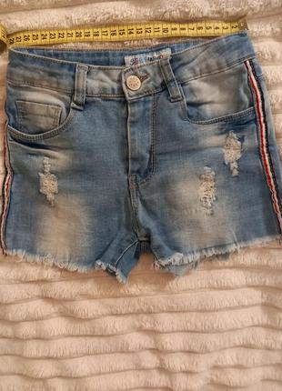 Шорти джинсові на дівчинкк 7-8років