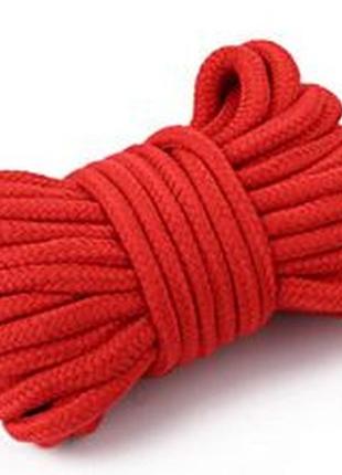 Мотузка для бондажу 10m red, skn-c077 ( 10 метрів)