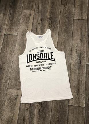 Майка lonsdale london біла оригінальна спортивна