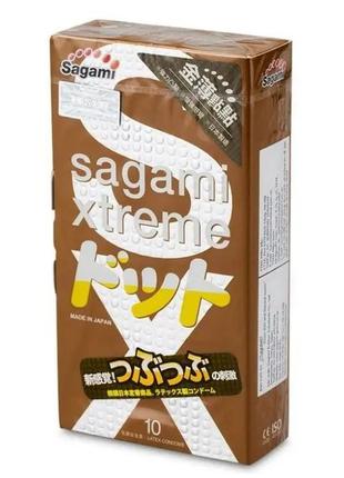 Супертонкие презервативы рифленые sagami xtreme feel up 10шт/уп, япония