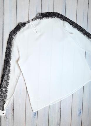 🤩1+1=3 фирменная белая блуза блузка с кружевом capsule, размер 46 - 482 фото
