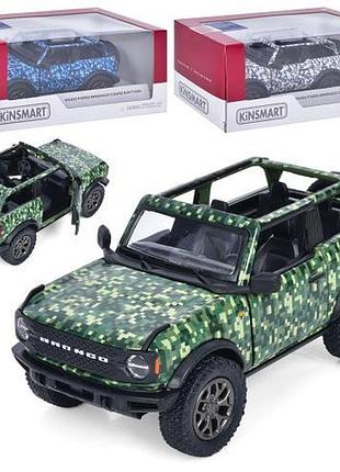Машина металева kinsmart  kt5445wa  "2022 ford bronco camo edition"