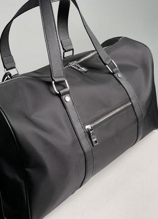 Спортивна сумка prada re-nylon and brushed leather duffel bag7 фото