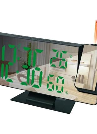 Годинник із проектором, датчиком температури, вологості та будильником no2063
