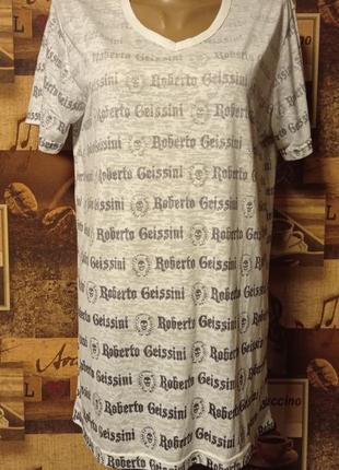 Roberto geissini хлопковая мужская футболка,рм