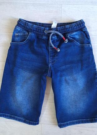 Стрейчевые джинсовые шорты george указано 13-14 лет1 фото