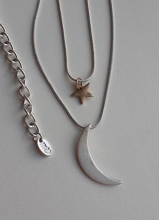 Колье бижутерия в металле матового тона