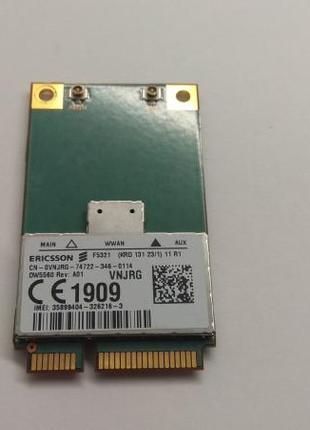 3g модем (модуль) dell latitude e5430 e5530 e6230 e6330 e6430 e6530 vostro 3360 dw5560 f5321 cn-0vnjrg б/в