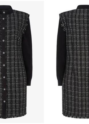 Твидовое платье пиджак блейзер твид удлиненный9 фото