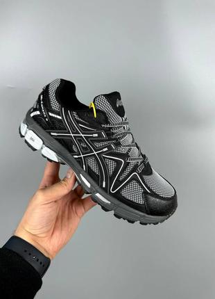 Мужские кроссовки черные с серымasics gel-kahana 8 black-silver4 фото